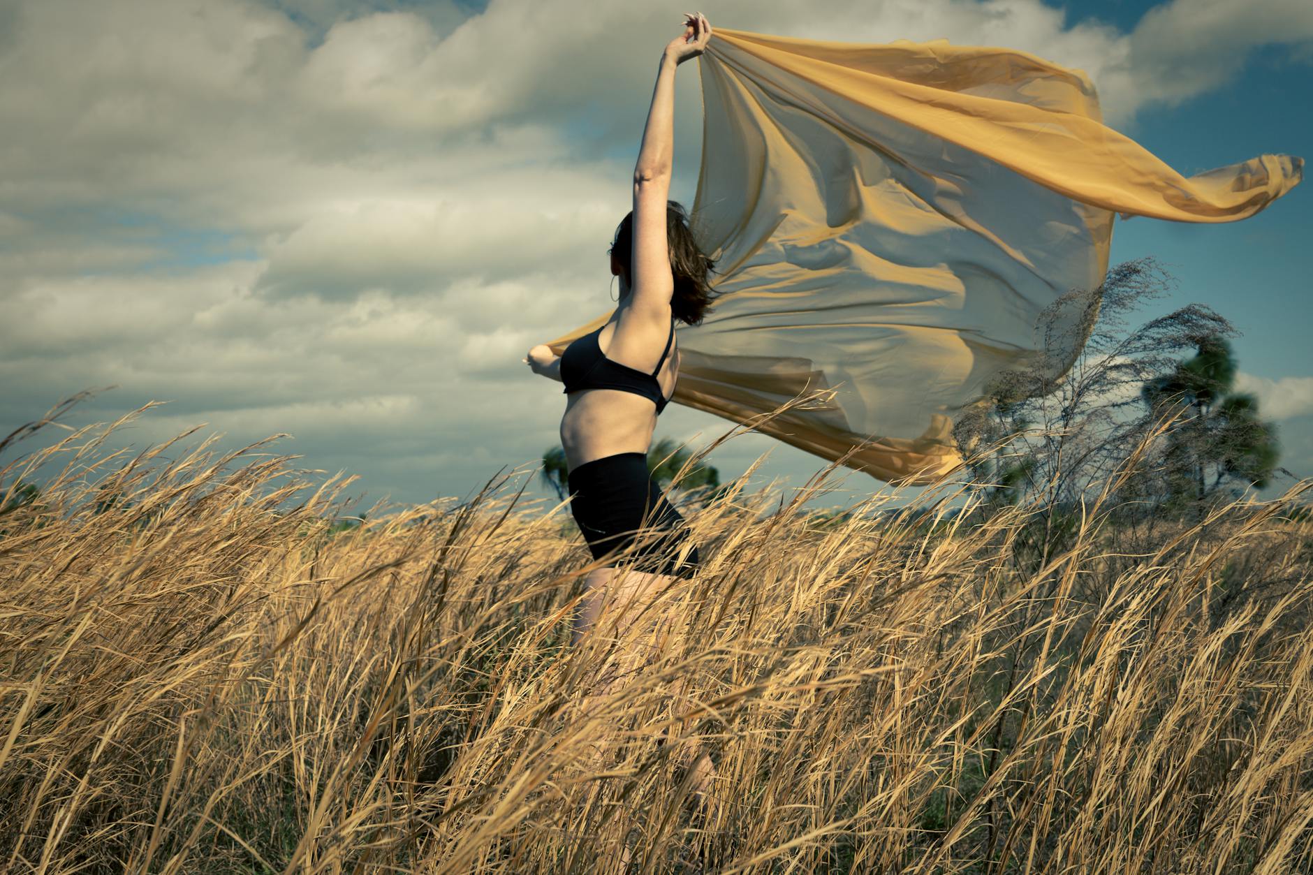 Woman standing at the edge of a vast open landscape representing the freedom and transformation of the 5555 angel number